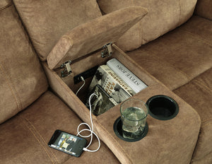 Huddle-Up Glider Reclining Loveseat with Console