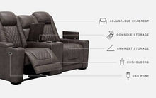 Load image into Gallery viewer, HyllMont Power Reclining Loveseat with Console
