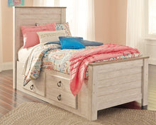 Load image into Gallery viewer, Willowton Bed with 2 Storage Drawers
