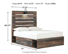 Load image into Gallery viewer, Drystan Bed with 2 Storage Drawers
