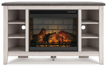 Load image into Gallery viewer, Dorrinson Corner TV Stand with Electric Fireplace
