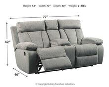 Load image into Gallery viewer, Mitchiner Reclining Loveseat with Console
