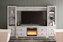 Load image into Gallery viewer, Willowton 4-Piece Entertainment Center with Electric Fireplace
