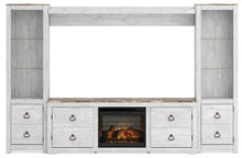 Load image into Gallery viewer, Willowton 4-Piece Entertainment Center with Electric Fireplace
