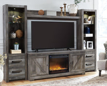 Load image into Gallery viewer, Wynnlow 4-Piece Entertainment Center with Electric Fireplace
