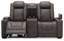 Load image into Gallery viewer, HyllMont Power Reclining Loveseat with Console
