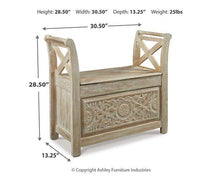 Load image into Gallery viewer, Fossil Ridge Accent Bench
