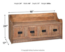 Load image into Gallery viewer, Garrettville Storage Bench
