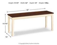 Load image into Gallery viewer, Whitesburg Dining Bench
