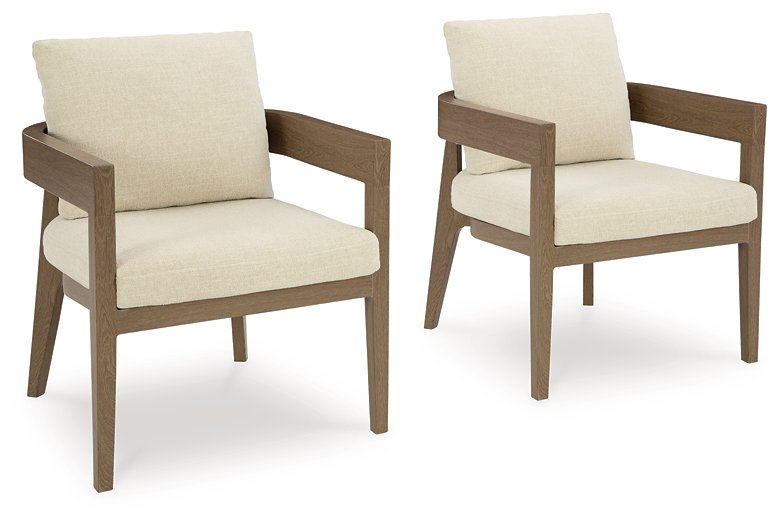 Serene Bay Outdoor Dining Arm Chair with Cushion (Set of 2) image