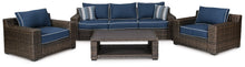 Load image into Gallery viewer, Grasson Lane Grasson Lane Nuvella Sofa with Coffee Table and 2 Lounge Chairs
