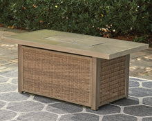 Load image into Gallery viewer, Beachcroft Beachcroft Fire Pit Table with Four Nuvella Swivel Lounge Chairs
