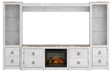 Load image into Gallery viewer, Willowton 4-Piece Entertainment Center with Electric Fireplace
