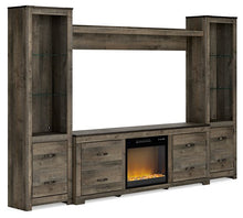 Load image into Gallery viewer, Trinell 4-Piece Entertainment Center with Electric Fireplace
