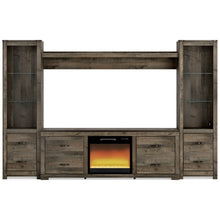 Load image into Gallery viewer, Trinell 4-Piece Entertainment Center with Electric Fireplace
