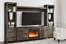 Load image into Gallery viewer, Trinell 4-Piece Entertainment Center with Electric Fireplace
