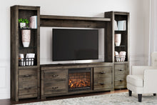 Load image into Gallery viewer, Trinell 4-Piece Entertainment Center with Electric Fireplace
